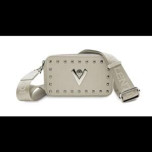 Valentino Orlandi Crossbody Bag Light Grey Detachable Strap Vegan NWT MSRP $159